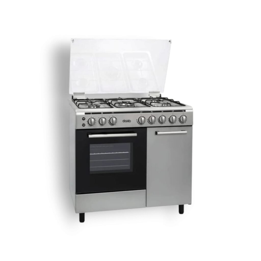 Cuisiniere a gaz 90 cm 5 bruleurs avec grand four