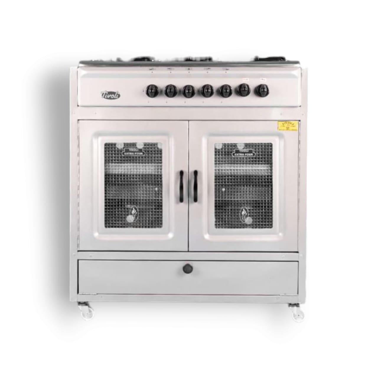 Cuisiniere a gaz TIVOLI 5 feux grise 90cm XXL Cuisiniere a gaz TIVOLI 5 feux grise 90cm XXL