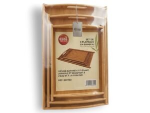Set de 3 plateaux en bambou Elite BBT103